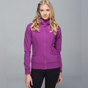 Lululemon Women’s Purple Scuba Hoodie Full Zip Up casual Jacket in size 8